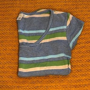 Y2K Abercrombie & Fitch Striped Cap Sleeve Tee